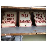 3 NO PARKING Signs