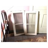 2 Vintage Wooden Frame Windows