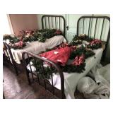 2 Vintage Tub Steel Single Beds