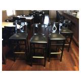 BTPx4 Wood & Upholstered Bar Stools