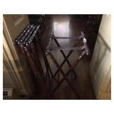 3 Wooden Collapsible Waitress Stations