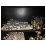 Large Selection of Glass Candlesticks, Holders