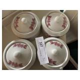 (24) Vintage Jackson Sugar Bowls with Lids