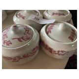 (24) Vintage Jackson Sugar Bowls with Lids