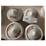(24) Vintage Jackson Sugar Bowls with Lids