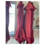 Red Patio Umbrella with Base