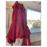 Red Patio Umbrella with Base