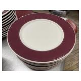 (67) Oneida Red Rim 10" Dinner Plate