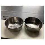 (2) Heavy Duty 7" Stainless Steel Pans