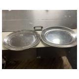 17" and 15" Stainless Steel Decorative Platters