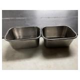 (2) 4"x6"x3"D Stainless Steel Inserts