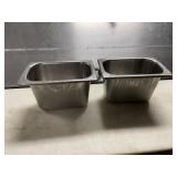 (2) 3"x5"x4"D Stainless Steel Inserts