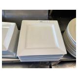 (10) 10-1/2" Square White Dinner Plates