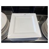 (14) 10-1/2" Square White Dinner Plates