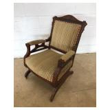 Depression Era Upholstered Glider Rocker