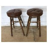 (2) Vinyl Upholstered Bar Stools