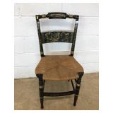 Paint Decorated Cane Seat Chair