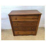 Refinished Softwood 4-Drawer Chest