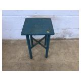 Small Aqua Painted Plant Stand