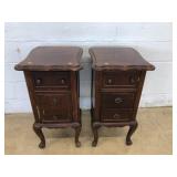 (2) Mahogany 3-Drawer Night Stands
