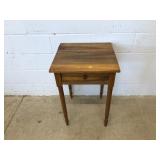 Antique Mixed Wood One-Drawer Stand