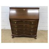 Mahogany Serpentine Front Slant Lid Desk