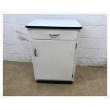 Enamel Top White Kitchen Cabinet