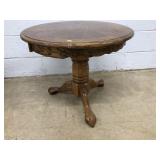 Oak Circular End Table