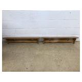 (2) Oak Wall Shelves