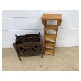 Mahogany Magazine Rack & CD Rack