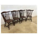 (4) Pressed Back Dining Chairs