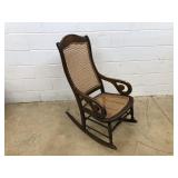 Oak Cane Seat Rocker