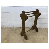 Oak Contemporary Quilt Rack