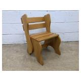 Oak Step Stool Bench