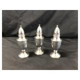 (3) Sterling Silver Shakers