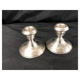 (2) Sterling Weighted Candlestick Holders