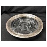 Sterling Silver Banded Acid Etched Dish