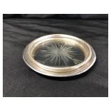 (2) Sterling Silver Overlaid Glass Dishes