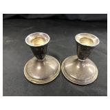 (2) Sterling Weighted Candlestick Holders