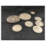 (2) Morgan Silver Dollars, (5) Buffalo Nickels