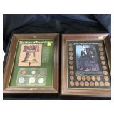 (2) Framed Collection of Coins