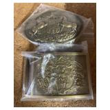 (2) Reenactors Civil War Belt Plates