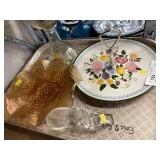 Fluid Light, Stangl Glass Plate, Marigold Bowl