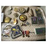 Badges, Whistle, Military & VFW Insignia
