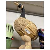 Contemporary Wood & Wicker Covered Goose