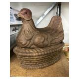 Paper Mache Chicken Form Candy Container