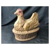 Paper Mache Chicken Form Candy Container