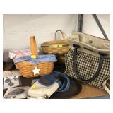 Longaberger Purses & (3) Baskets