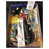 Fishing Lures, Knife, Reel