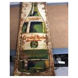 Vtg. Crystal Rock Beverage Sign